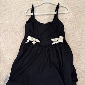 Noralee Charming Black Kids Dress with White bows worn once